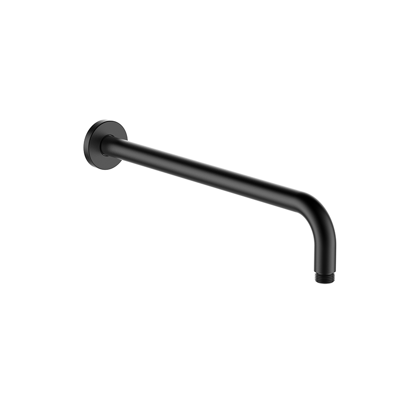 Round Shower Arm Matte Black