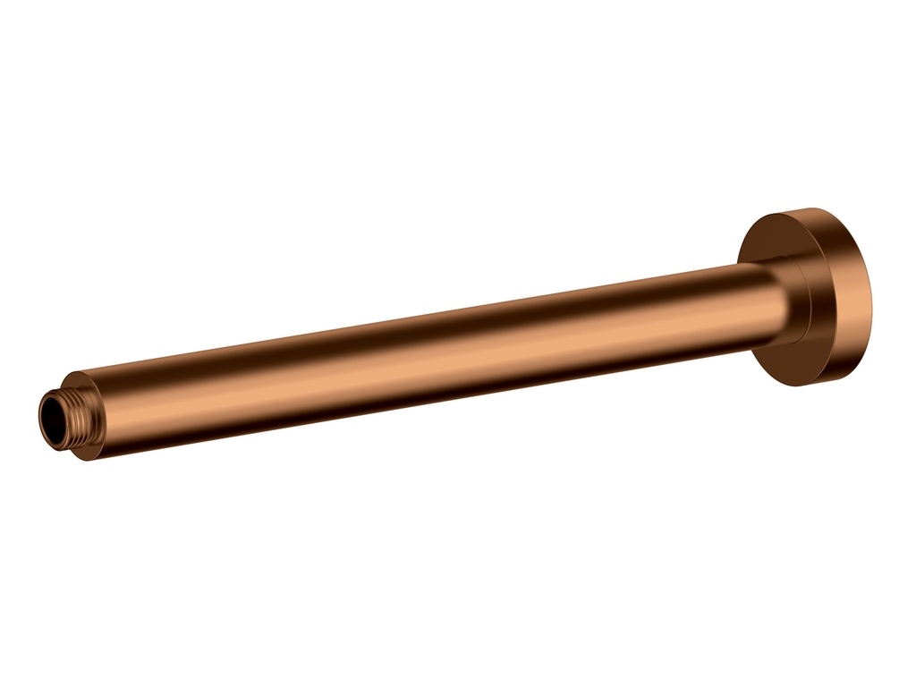 Round Vertical Shower Arm Brushed Copper