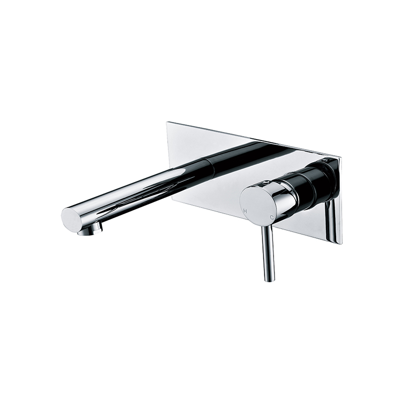 Round Wall/Basin Mixer W/Spout Chrome