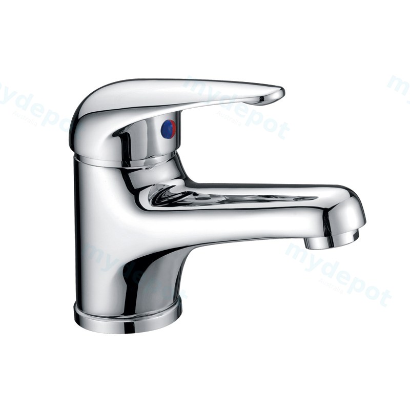 [44740] Ruby Slim Rectangle Handle Basin Mixer Lead Free Chrome