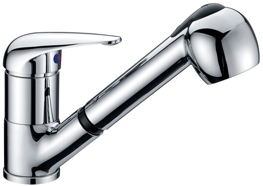Ruby Slim Rectangle Handle Pull-Out Sink Mixer Chrome Lead Free
