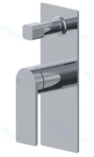 Ruki Chrome Wall Mixer With Diverter Lead Free