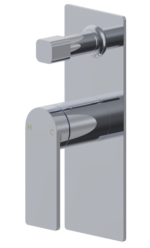 Ruki Chrome Wall Mixer With Diverter Lead Free