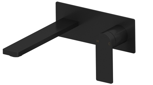 Ruki Matt Black Wall Basin Mixer Lead Free