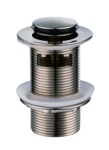 Run Brushed Nickel 32mm Brass Pop-Up Waste With Overflow