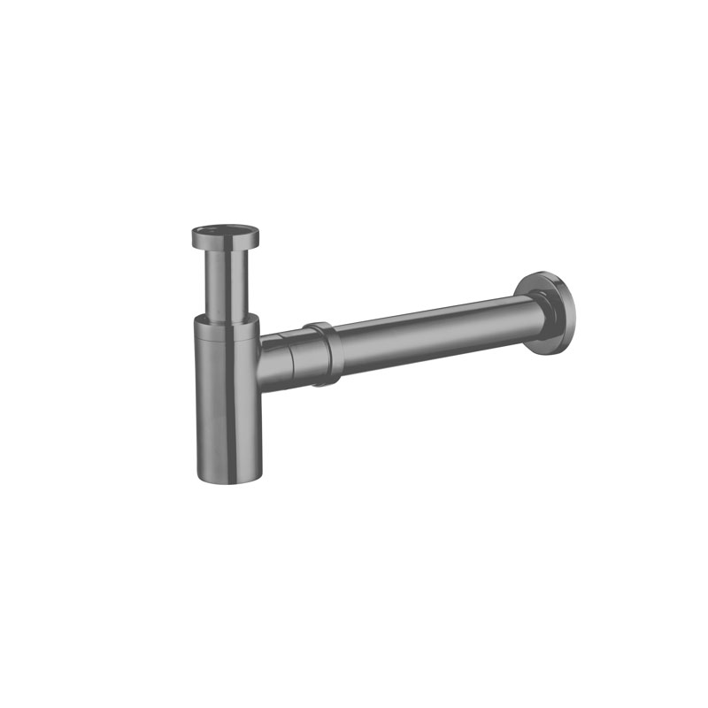 [55551] Rund Brass Bottle Trap Brushed Gun Metal