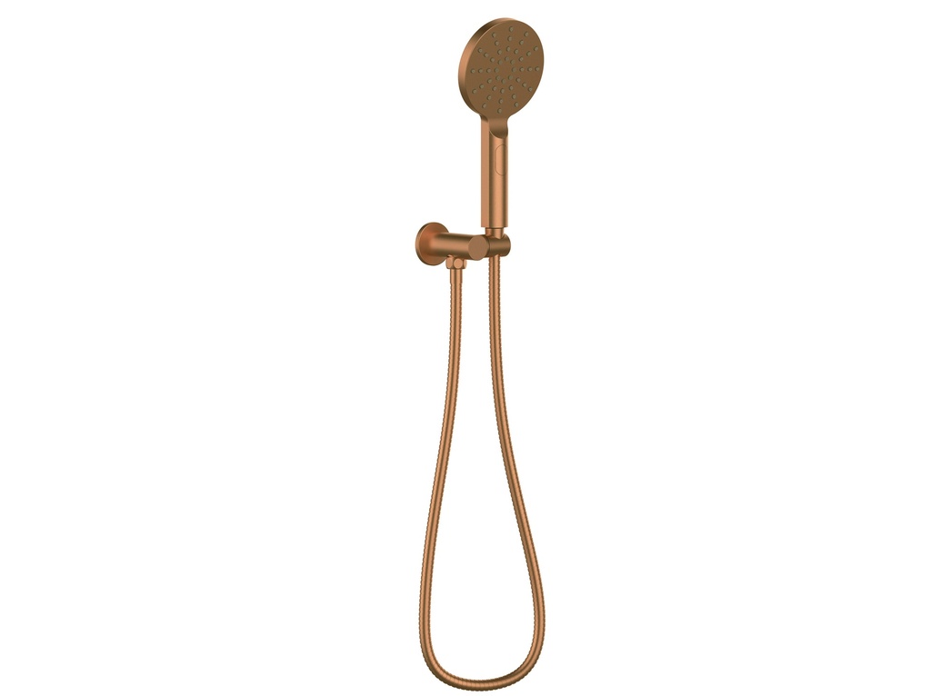 Rund Brushed Bronze 3 Spray Hand Shower On Bracket