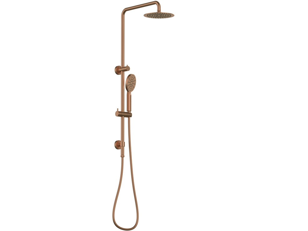 Rund Brushed Bronze Sliding Rail With 3 Spray Function Hand Shower