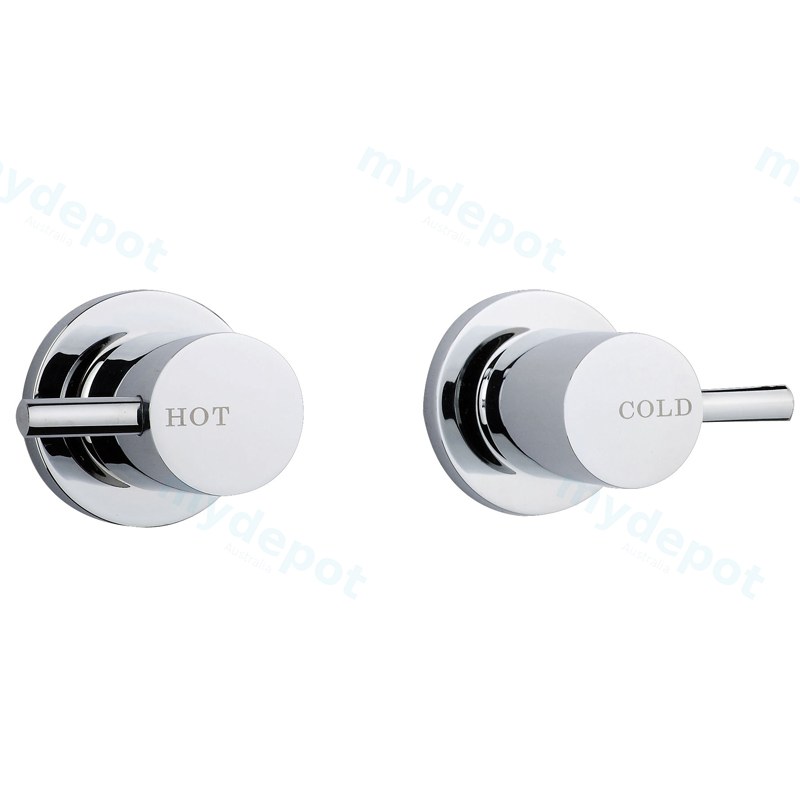 [55376] Rund Premium Dr Brass Wall Top Assembly-Quarter Turn Chrome