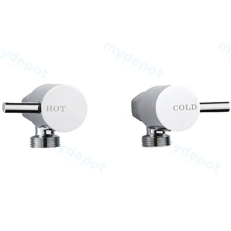 [55381] Rund Premium Dr Brass Washing Matchine Set- Quarter Turn Chrome