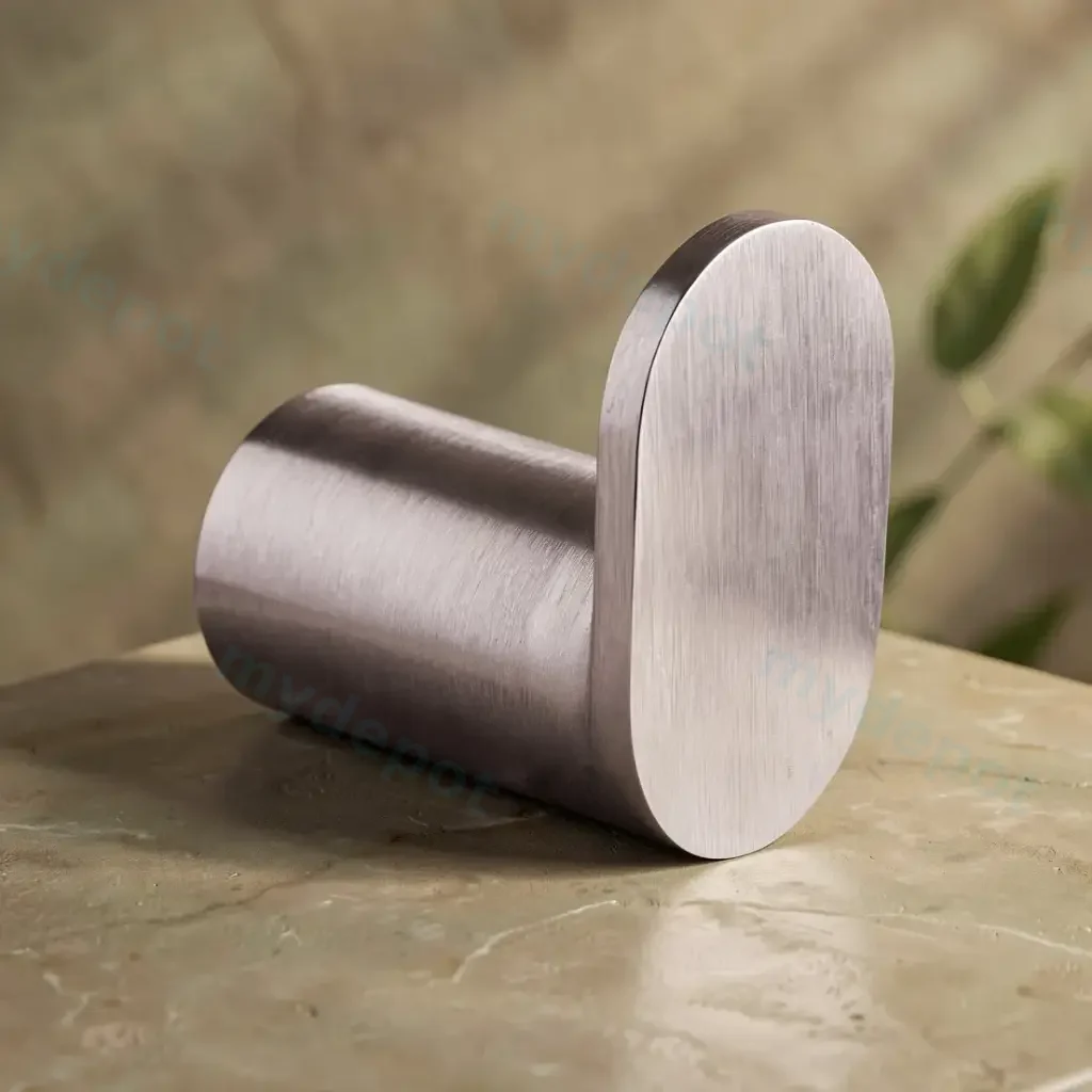 [40053] Rushy Brushed Nickel Round Robe Hook