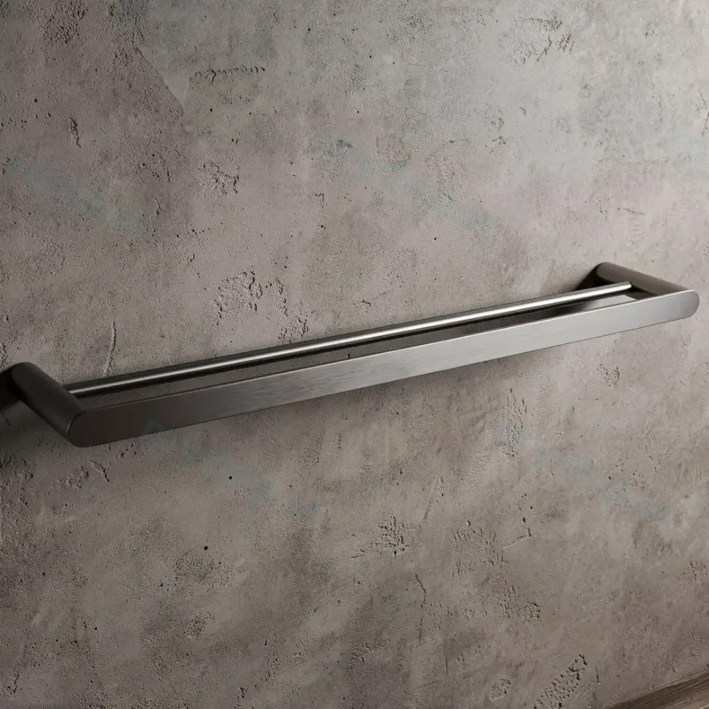 [40040] Rushy Gun Metal Grey Double Towel Rail 800mm