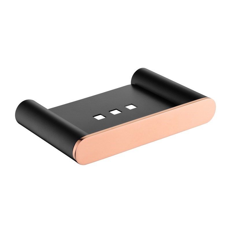 Rushy Rushy Black & Rose Gold Soap Dish Holder