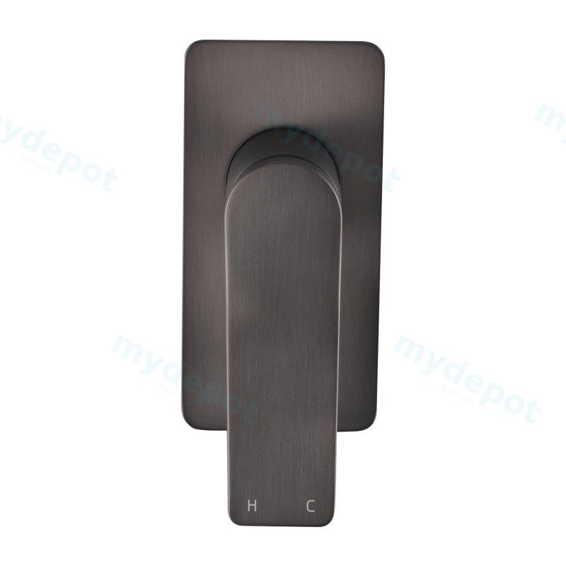 Rushy Square Brushed Gun Metal Grey Built-in Shower Mixer(Brass)