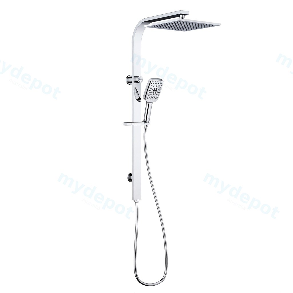 [43866] Sando Square MultiFunction Shower Set Chrome,250mm Plastic Shower Head