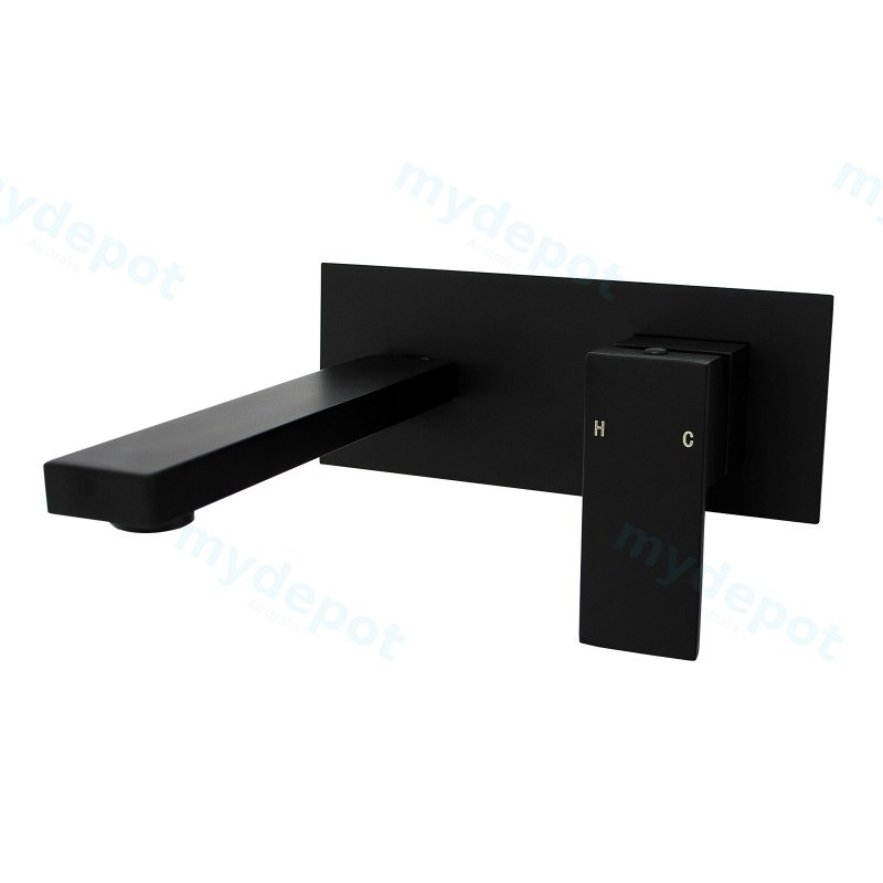 [40137] Sera Black Bathtub/Basin Wall Mixer With Spout