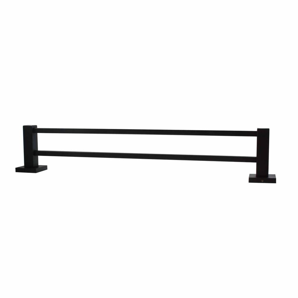 [40155] Sera Black Double Towel Rail 800mm