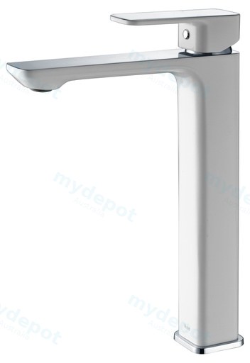[43164] Seto High Rise Basin Mixer (Chrome & White)