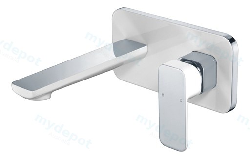 [43176] Seto Wall Basin Mixer(Chrome & White)