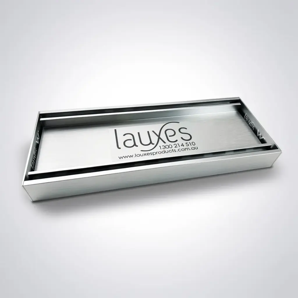 Silver Tile Insert Shower Floor Grate 300 - 5600mm Waste Drain