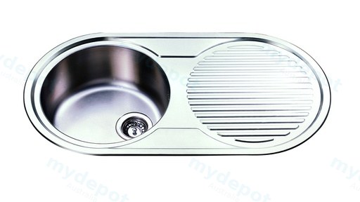 [43156] Cora Single Bowl Single Drainer Sink Abovemount One Tap Hole Left Hand Bowl 915 x 485mm(304 Stainless Steel)