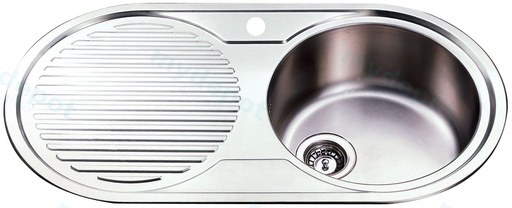 [43155] Cora Single Bowl Single Drainer Sink Abovemount One Tap Hole Right Hand Bowl 915 x 485mm(304 Stainless Steel)