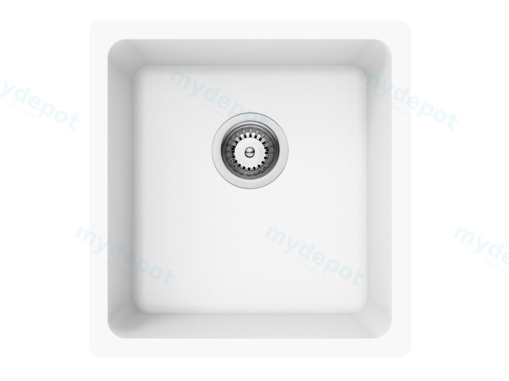 [55986] Size:430*450*235mm Bowl:397X380X235mm Artic White Crete Granite Sink Single Bowl