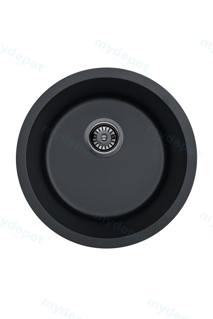 [55993] Size:450X235mm Bowl Size:398*235mm Matte Black Laufey Granite Laundry/Bar Sink