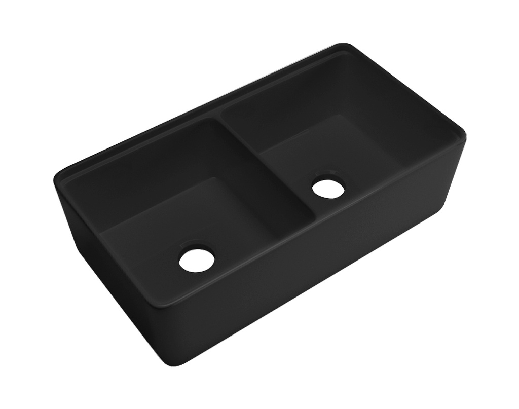 Size:813*483*254mm Matte Black Vorona Fine Fireclay Inset/Undermount Sink With Work Station,Single Bowl