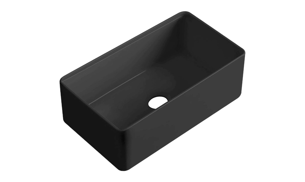 Size:835*459*254mm Bowl Size:799*423*232mm Matte Black Rocca Fine Fireclay Farm House Buttler Sink Single Bowl