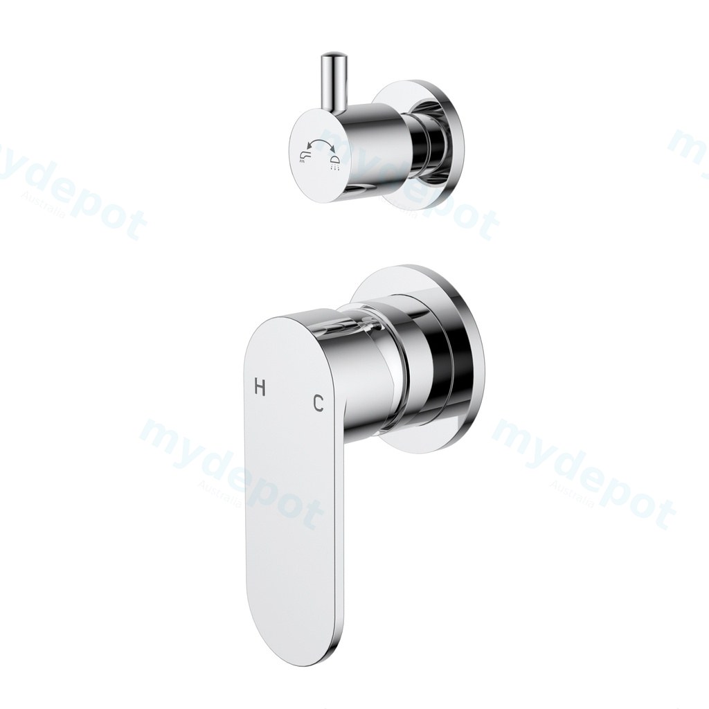 [44883] Sora SS Wall Diverter Mixer Trim Kits Chrome