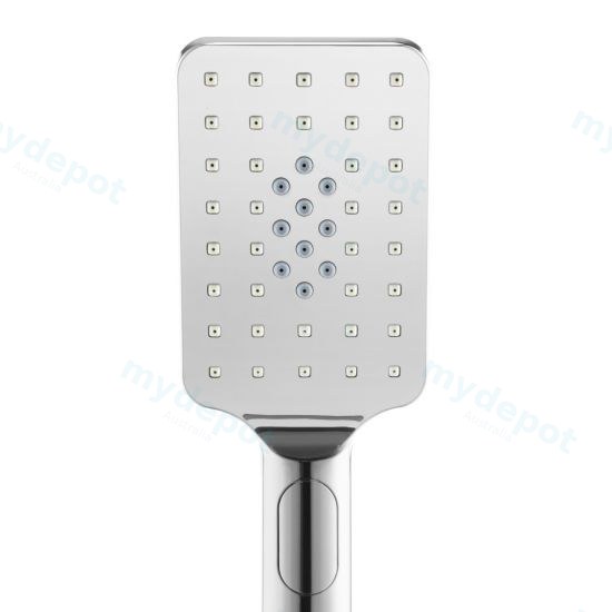 [40311] Square 3 Functions Chrome Rainfall Handheld Shower Head