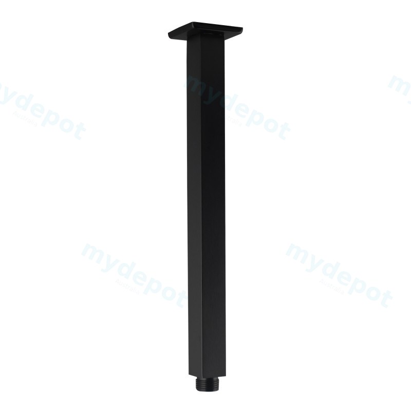 Square Black Ceiling Shower Arm 300mm