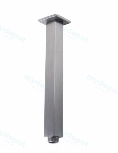 [40327] Square Brushed Nickel Ceiling Shower Arm 600mm