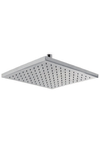 Square Chrome Brass Rainfall Shower Head 300mm