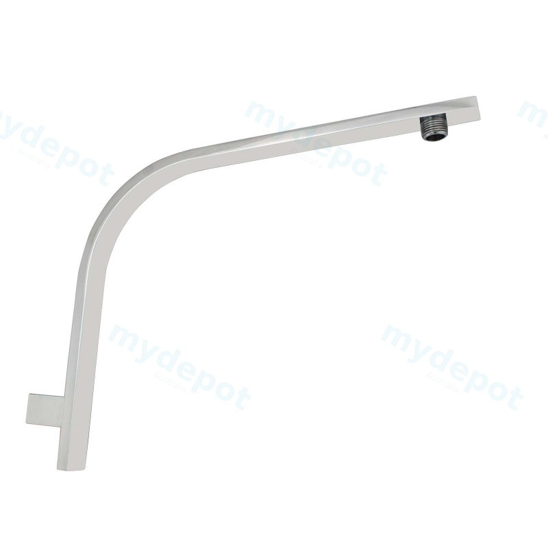 [40330] Square Chrome Gooseneck Wall Shower Arm