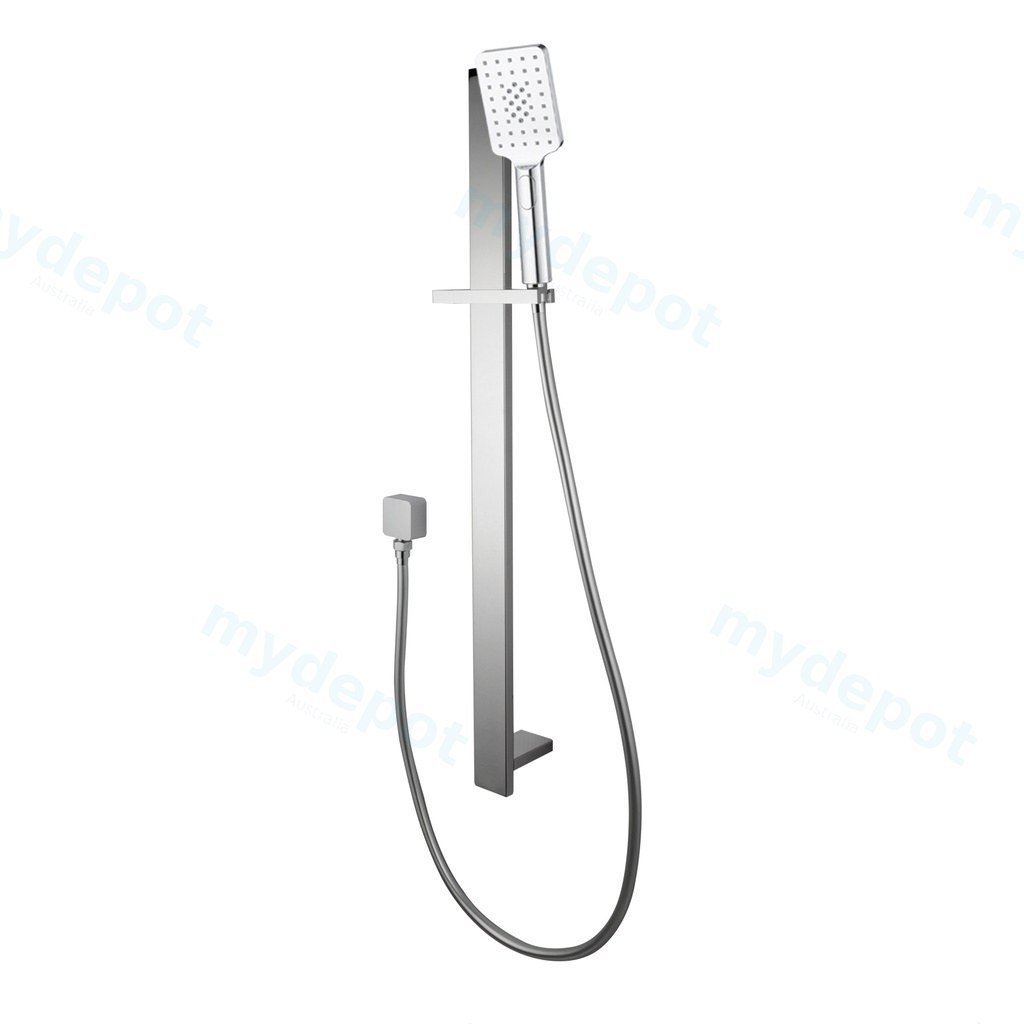 [40261] Square Chrome Sliding Shower Rail(ABS Handheld Shower)