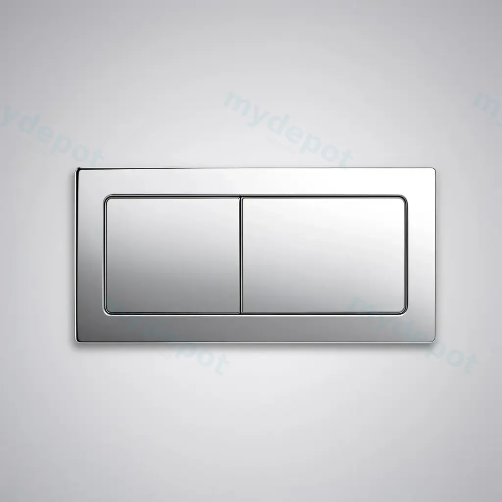[56283] Square Press Button Chrome