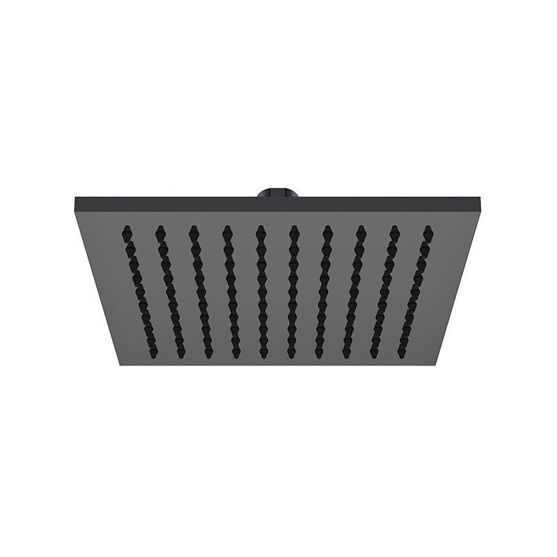 Square Rain Shower Head 200mm Matte Black