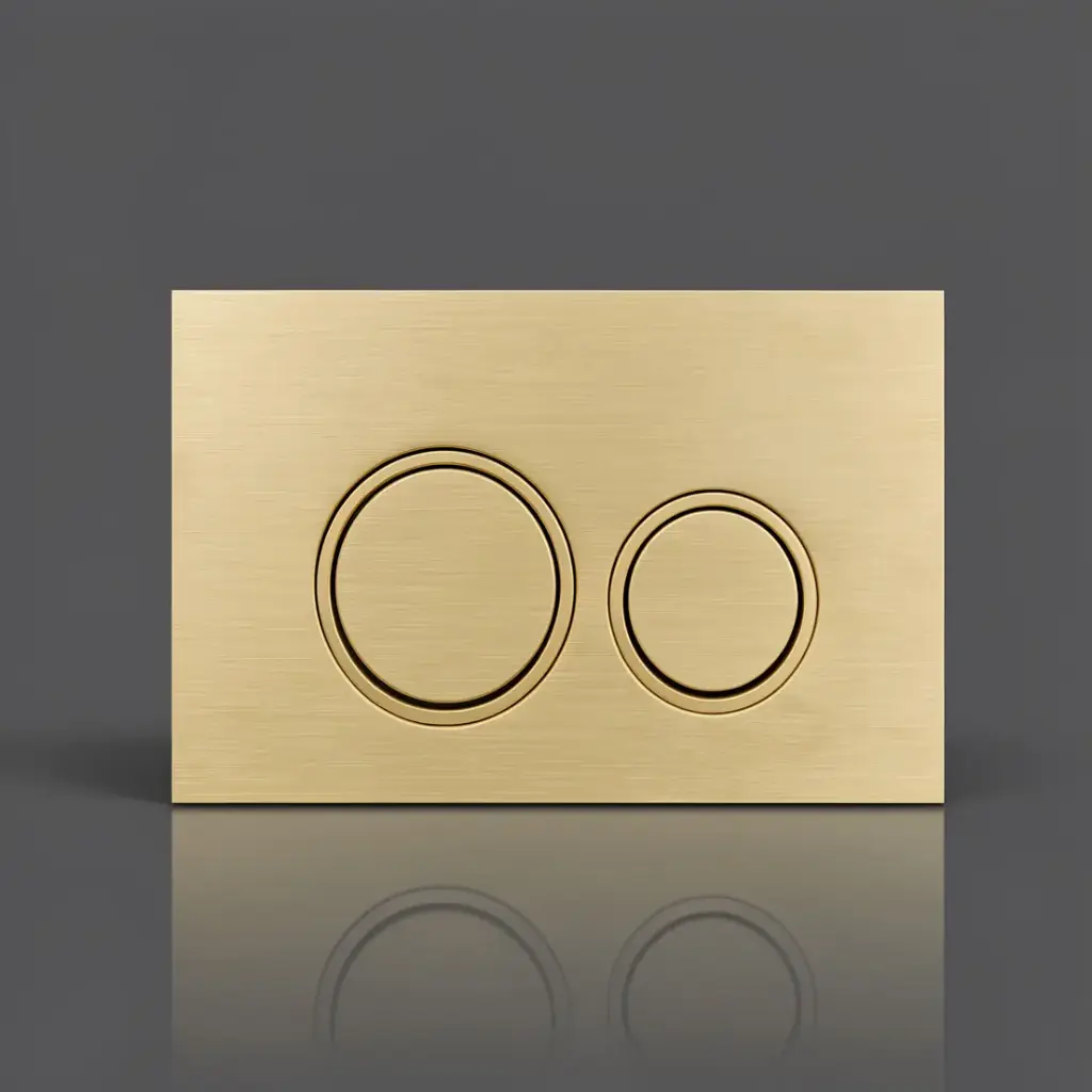 Stainless Steel Round Push Plate Brushed Gold