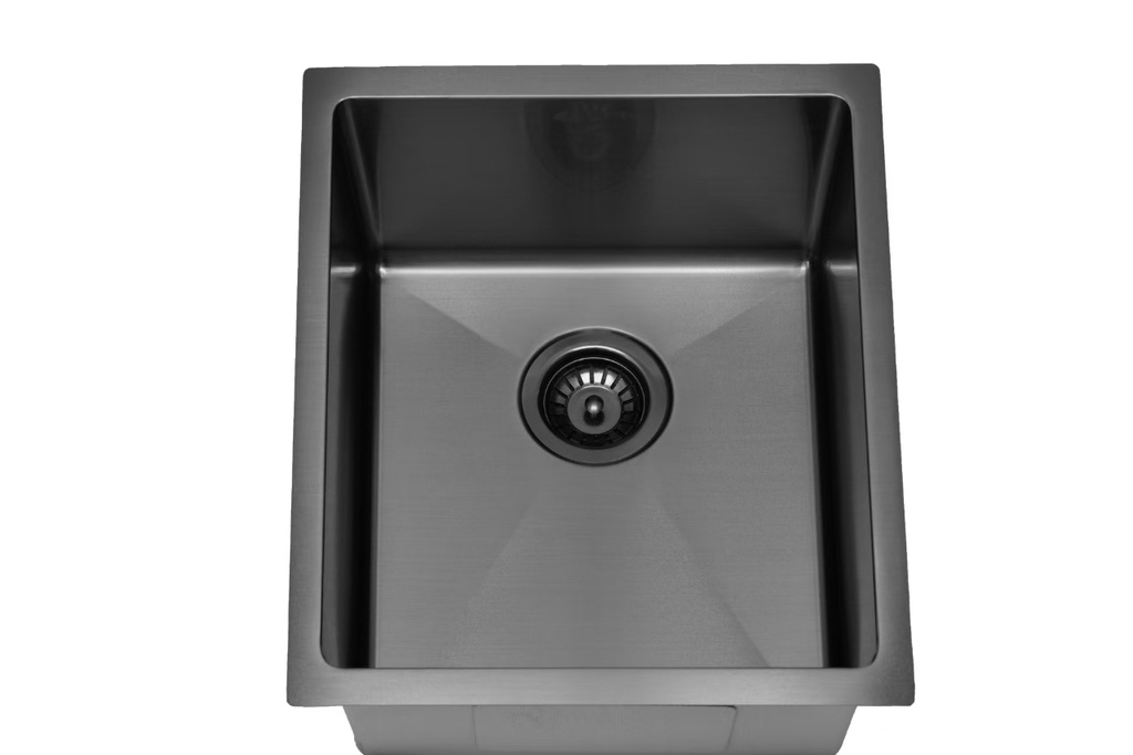 Stainless Steel Undermount Sink (R10 Corner) Gun Metal
