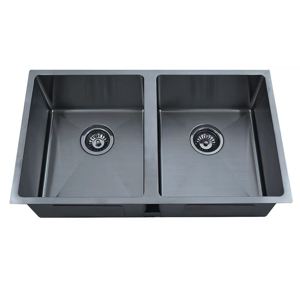 Stainless Steel Undermount Sink (R10 Corner) Matt Black