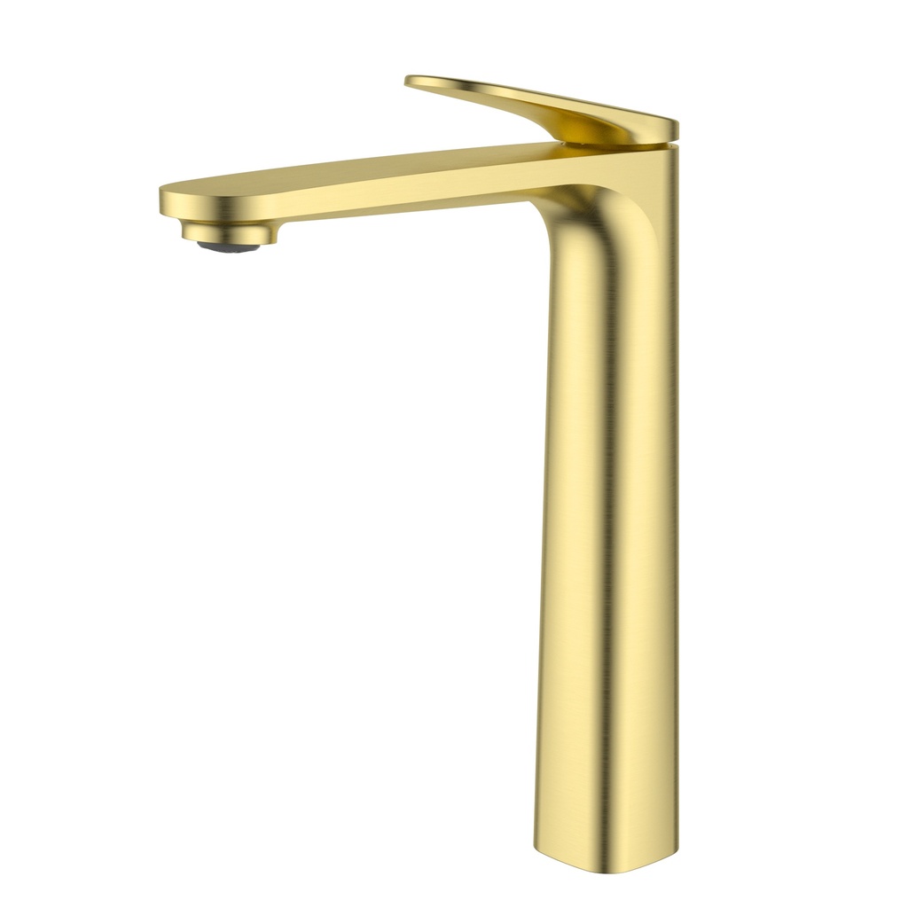 Sulu II High Rise Basin Mixer Brushed Gold