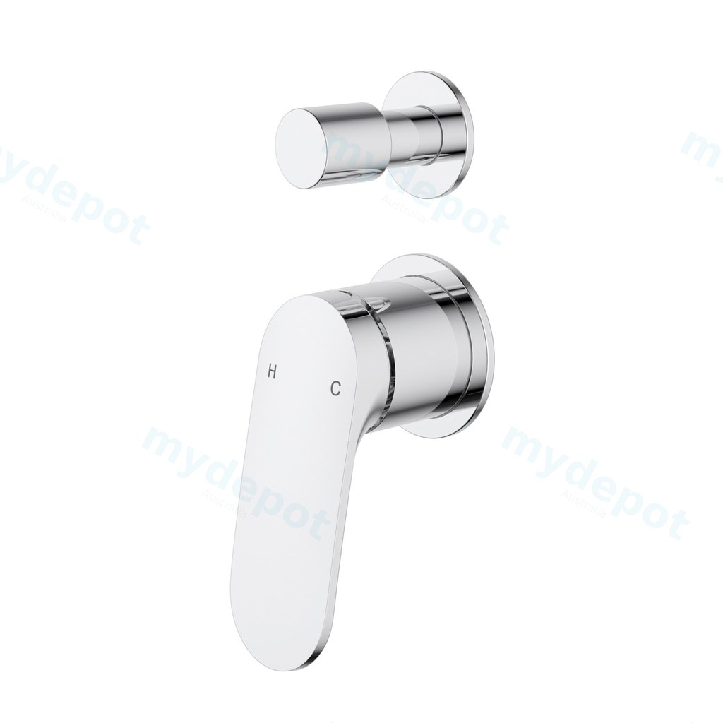 [44797] Sulu II Wall Diverter Mixer Trim Kits With Separate Cover Plate Chrome