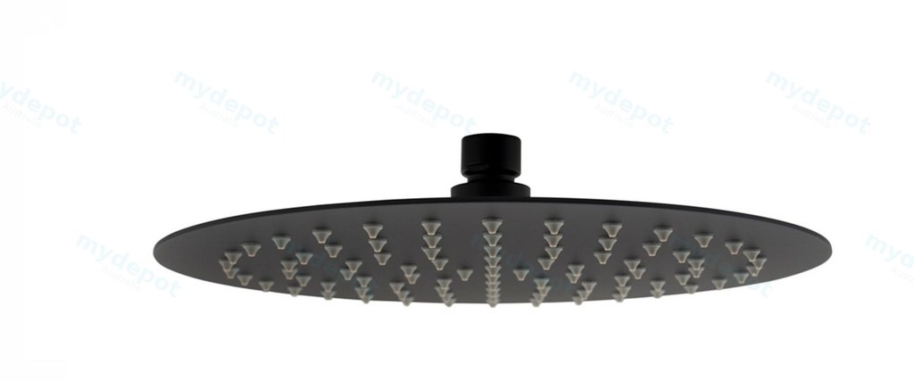 [40353] Super-slim Round Black Rainfall Shower Head 250mm