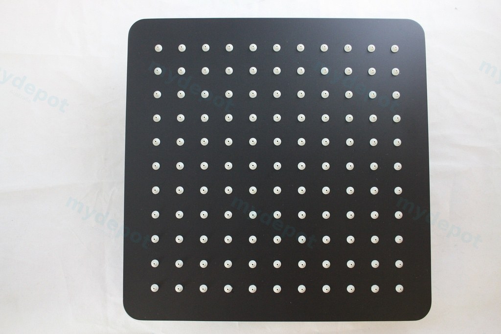 [40288] Super-slim Square Black Rainfall Shower Head 250mm