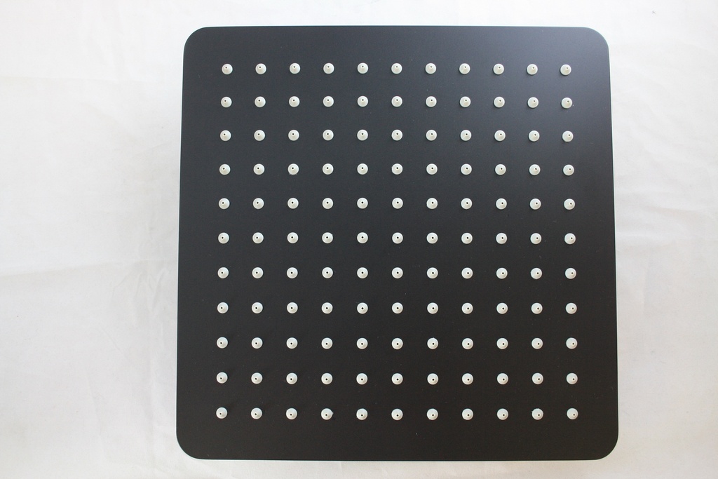 [40288] Super-slim Square Black Rainfall Shower Head 250mm