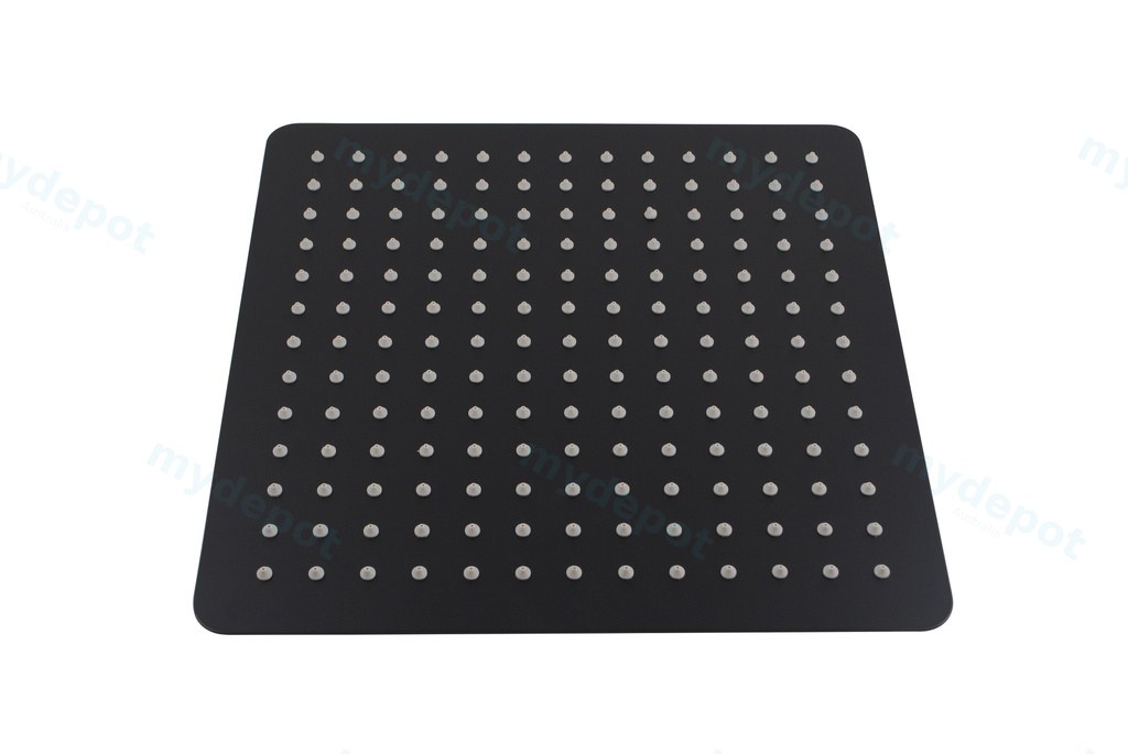[40291] Super-slim Square Black Rainfall Shower Head 300mm