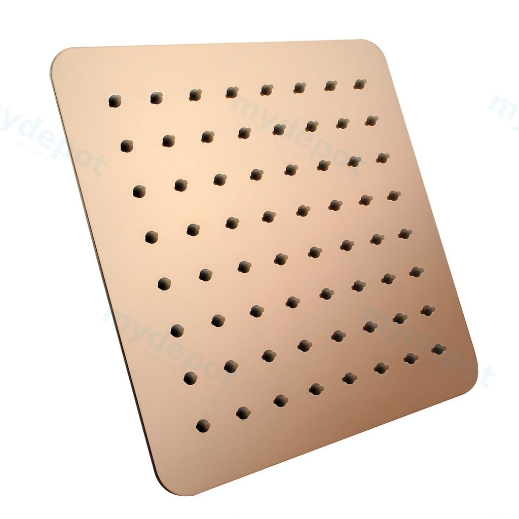 [41149] Super-slim Square Rose Gold Rainfall Shower Head 200mm