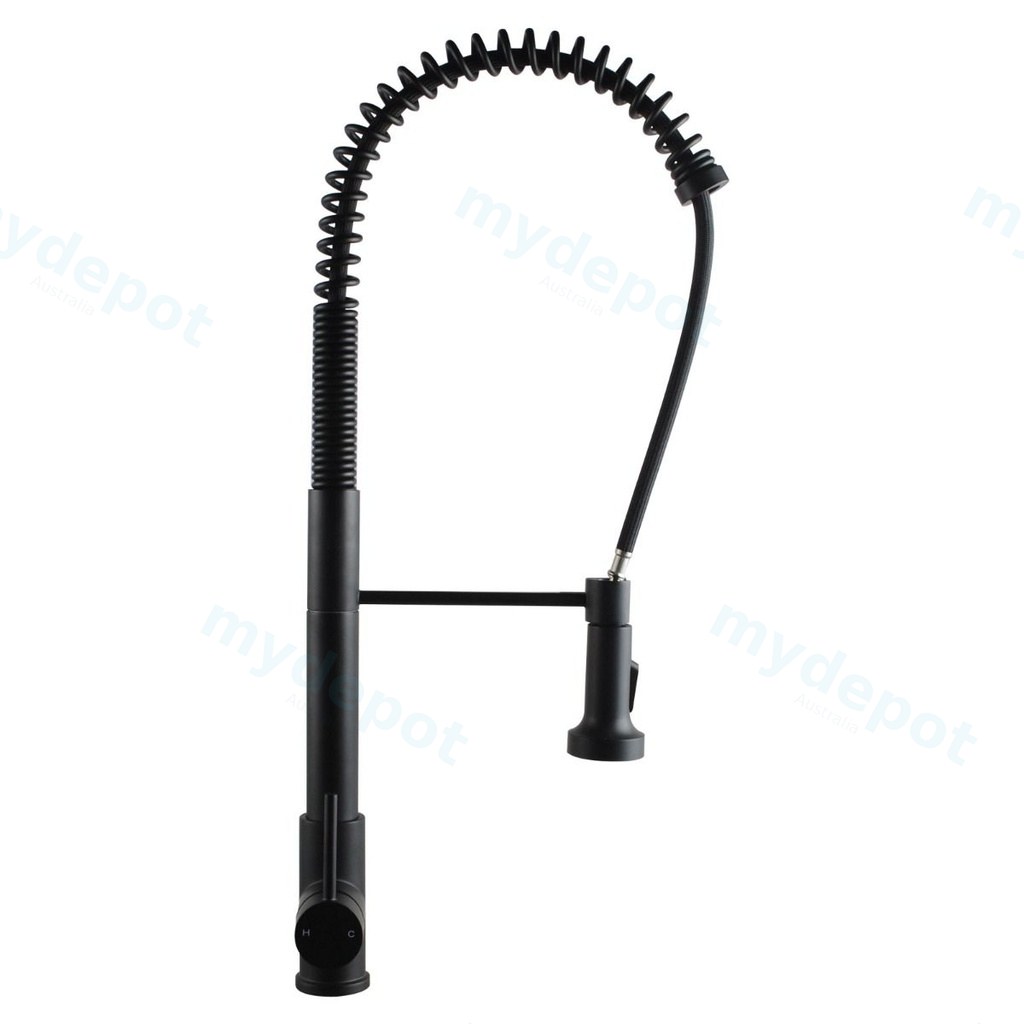 [41357] Tall Spring Black Pull Out Kitchen Sink Mixer Tap